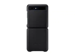 Samsung Galaxy Z Flip Leather Cover - Black