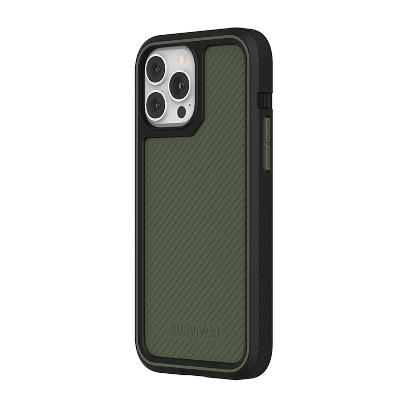 Survivor Earth Case For iPhone 13 Pro Max - Black/Wild Fern Green
