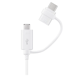 Samsung Data Cable Combo (Micro USB And Type C) - White