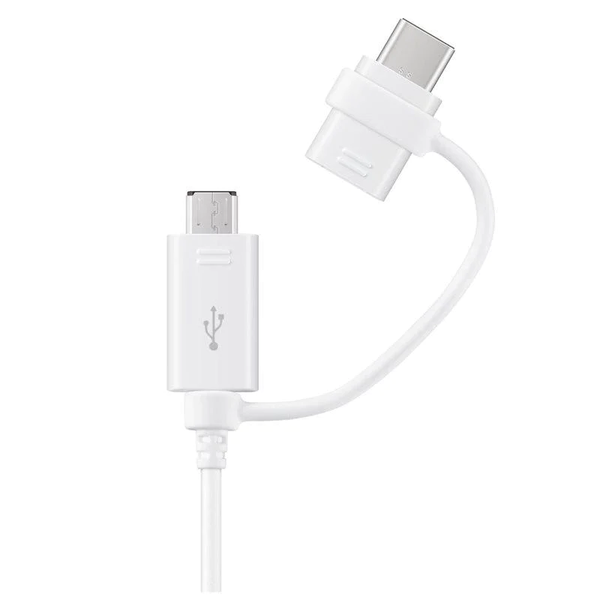 Samsung Data Cable Combo (Micro USB And Type C) - White