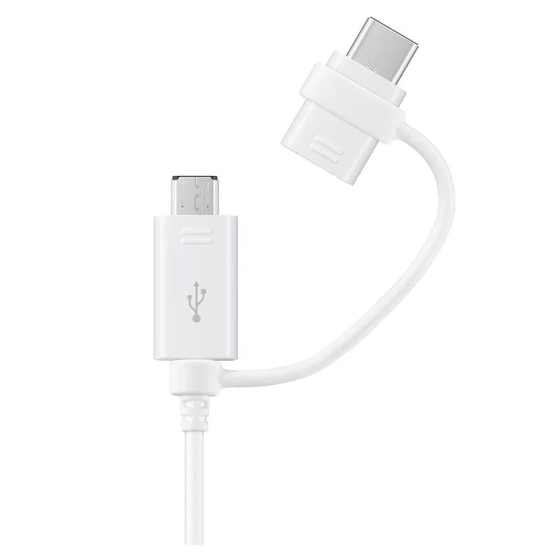 Samsung Data Cable Combo (Micro USB And Type C) - White