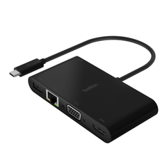 Belkin USB-C Multimedia + Charge Adapter (100W) - Black