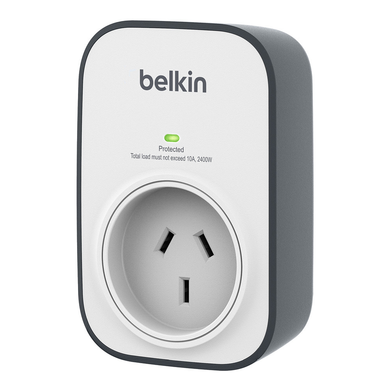 Belkin SurgeCube 1 Outlet Surge Protector - White/Grey