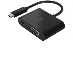 Belkin USB-C to VGA + Charge Adapter - Black