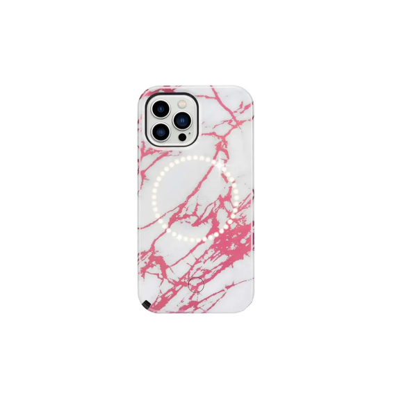 Case-Mate LuMee Halo Case For Apple iPhone 13/13 Pro 6.1- White/Pink