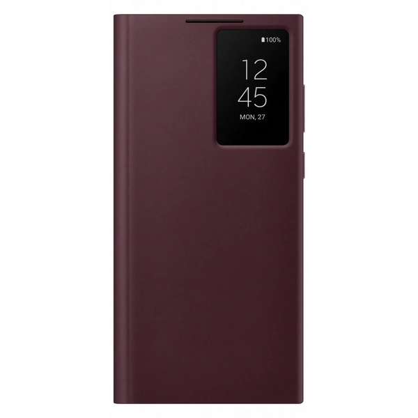Samsung Galaxy S22 Ultra Smart Clear View Cover - Burgundy