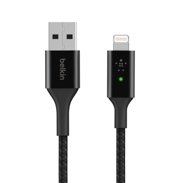 Belkin BoostCharge Smart LED Lightning to USB-A Cable - Black