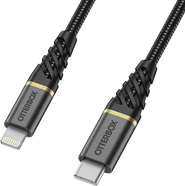 OtterBox Premium Lightning to USB-C Fast Charge Cable 1m - Black