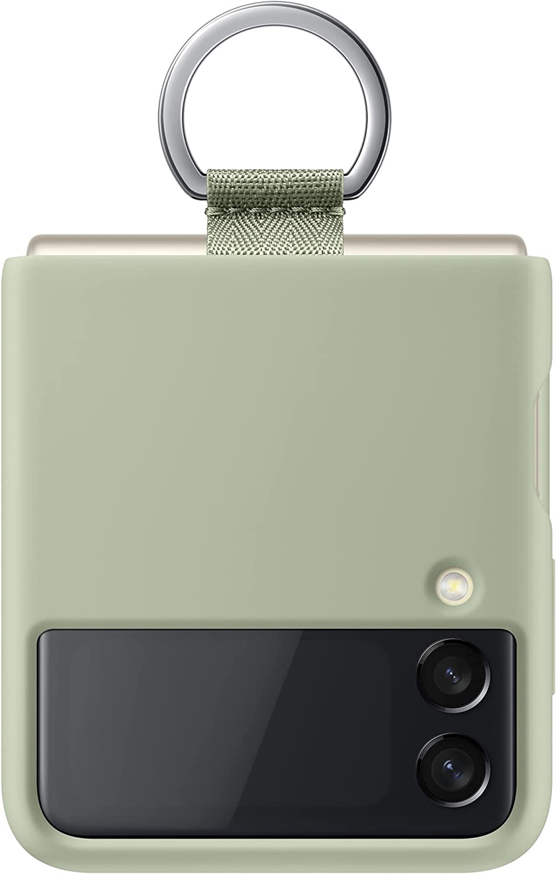 Samsung Galaxy Z Flip 3 Silicone Cover with Ring - Olive Green