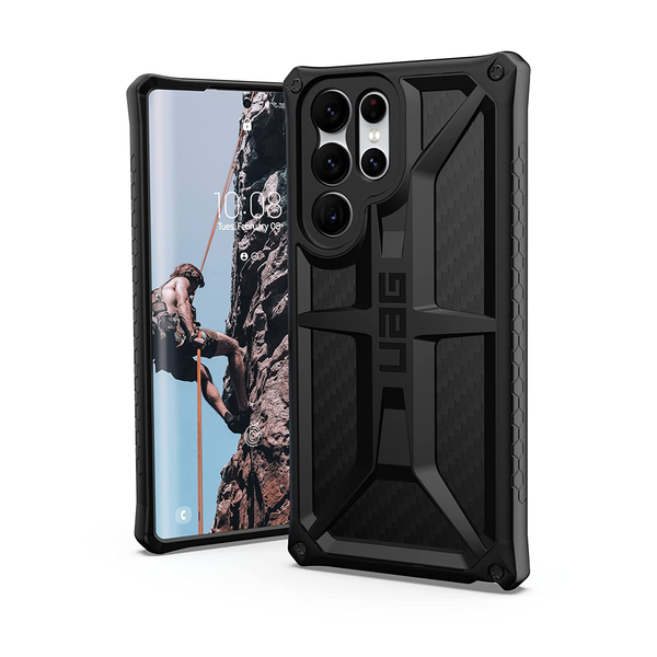 UAG Monarch Case For Samsung Galaxy S22 Ultra - Carbon Fiber