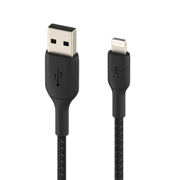 Belkin BOOST CHARGE 15cm Braided Lightning to USB-A Cable - Black