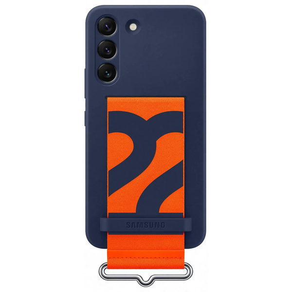 Samsung Galaxy S22 Silicone with Strap Cover - Navy
