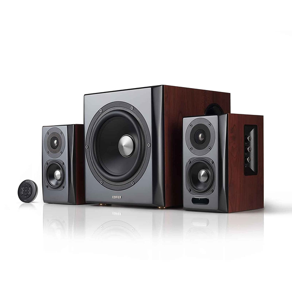Edifier S350DB 2.1 Multimedia Speakers w/Subwoofer - Black, Wood