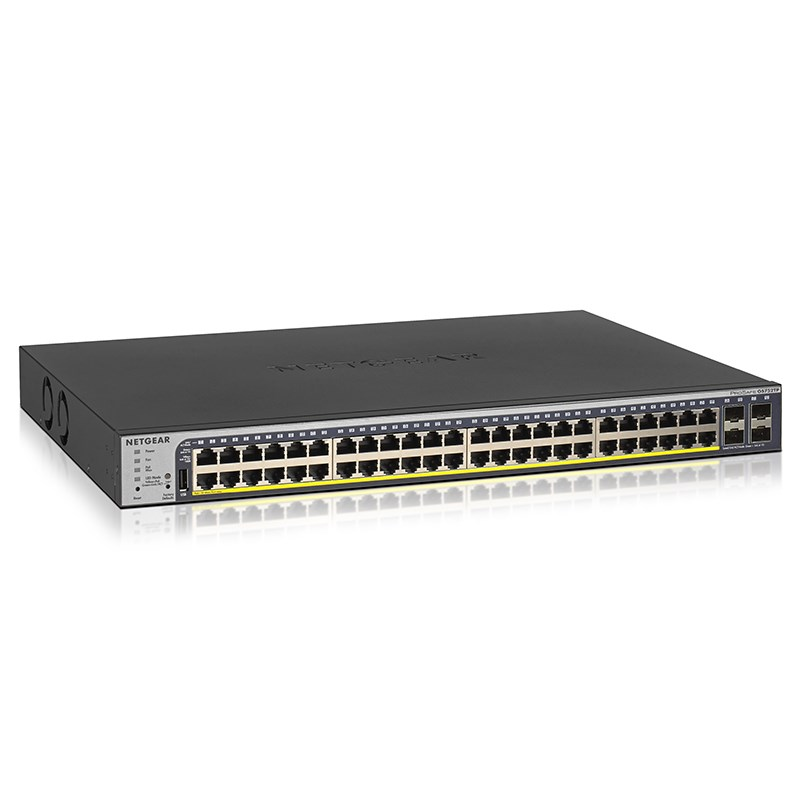 Netgear GS752TP 48 Port Gigabit Smart Switch with PoE - Black