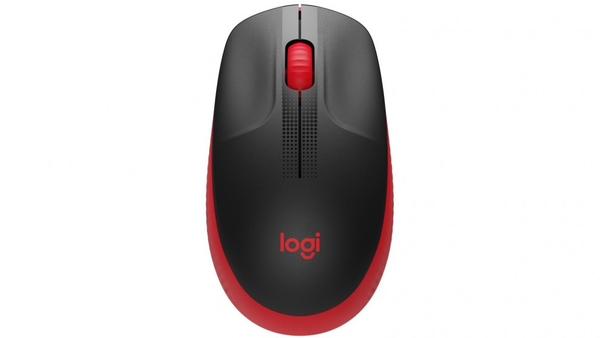 Logitech M190 Full-Size Wireless Mouse - Red