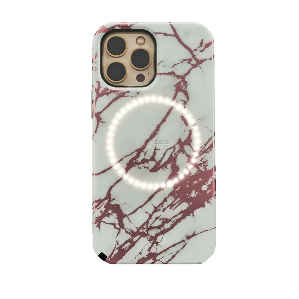 Case-Mate LuMee Halo Case For iPhone 13 Pro Max - White / Pink