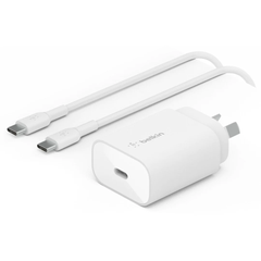 Belkin Boost Charge 25W Wall Charger with USB-C Cable - White