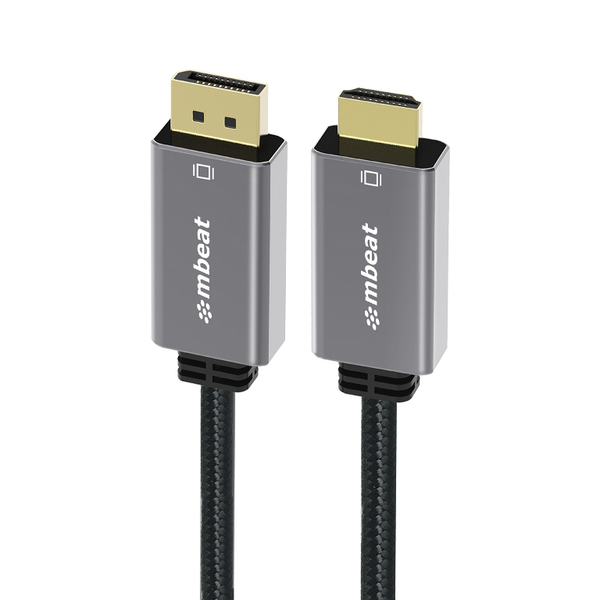 mbeat Tough Link Display Port to HDMI Cable 1.8m - Space Grey