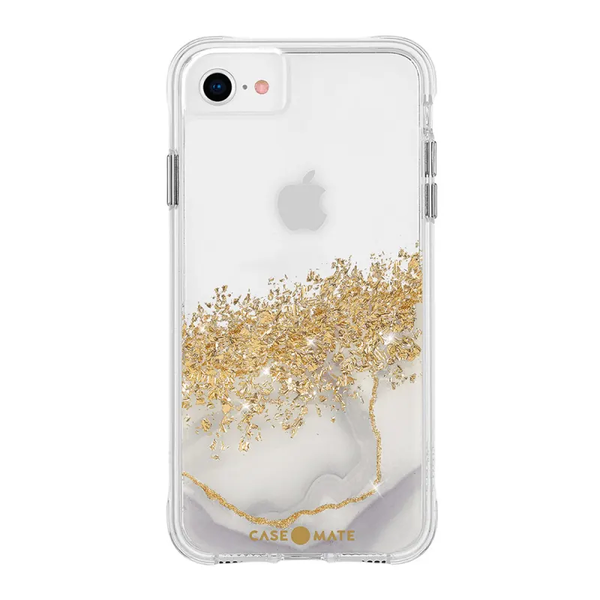 Case-Mate Karat Marble Case For Apple iPhone 6/7/8/SE - Clear/Gold