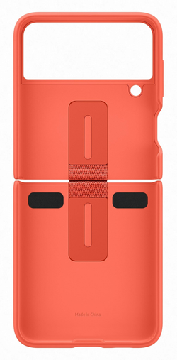 Samsung Galaxy Z Flip 3 Silicone Cover with Ring - Coral