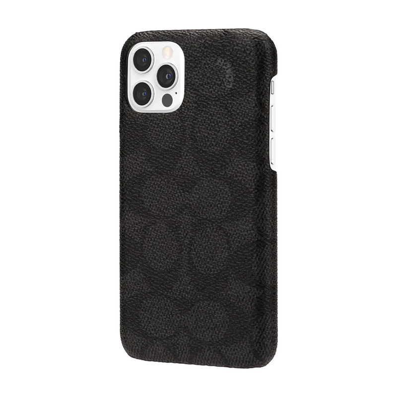 KSNY Coach Slim Wrap Case For iPhone 12 Pro Max -Signature C Black