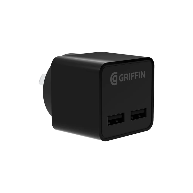 Griffin PowerBlock Dual Port with Micro USB cable - Black