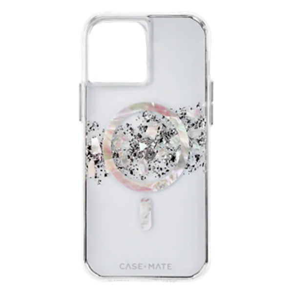 Case-Mate Karat Touch of Pearl Case For iPhone 14 - White/Black