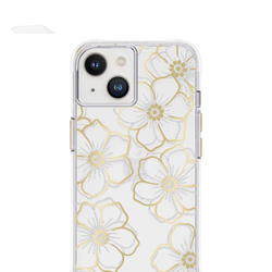 Case-Mate Floral Gems Case For Apple iPhone 14 - Gold