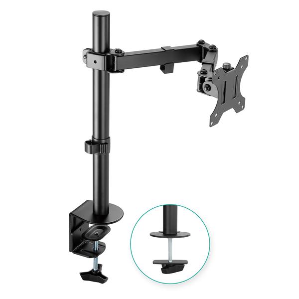 mbeat Activiva ErgoLife Single Screen Double Monitor Arm - Black