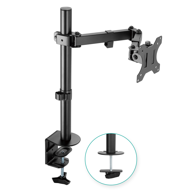 mbeat Activiva ErgoLife Single Screen Double Monitor Arm - Black