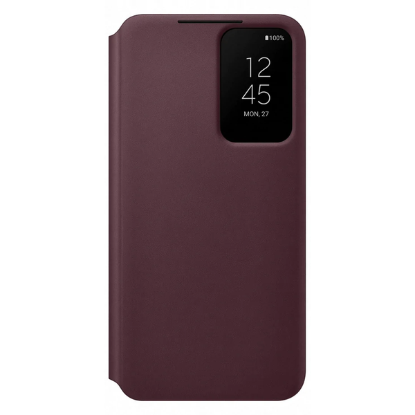 Samsung Galaxy S22 Smart Clear View Cover - Burgundy