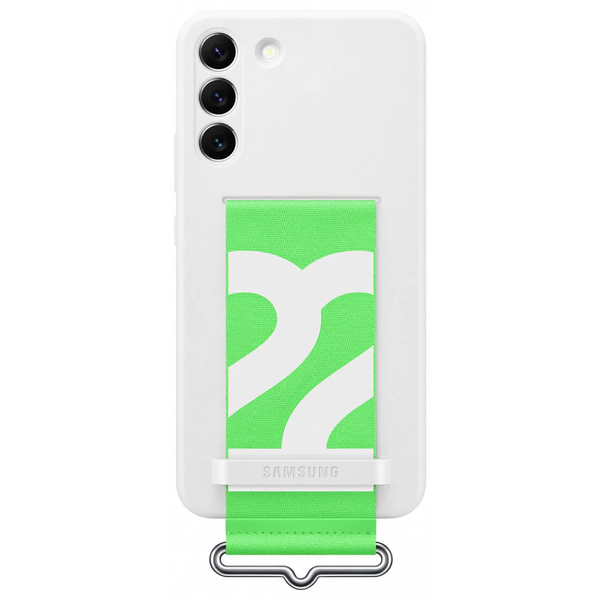 Samsung Galaxy S22+ Silicone with Strap Cover - White