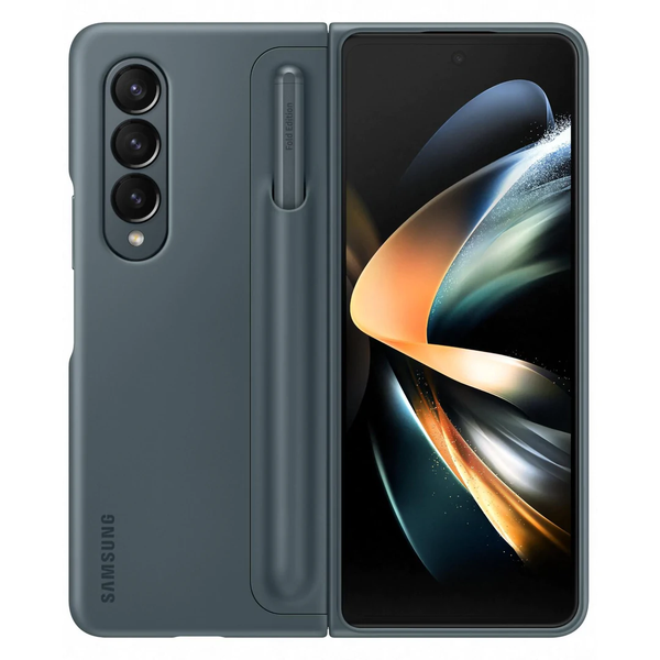 Samsung Standing Cover with Pen For Galaxy Z Fold4 - Grey/Green