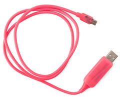 LITO Astrotek LED Light Up Visible Flowing Data Cable 1m - Pink