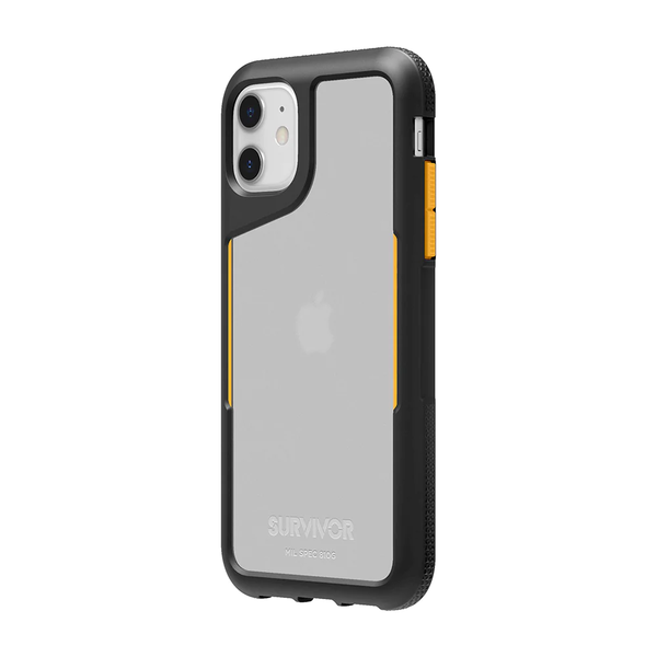 Survivor Endurance Case For Apple iPhone 11 - Black/Citrus/Clear