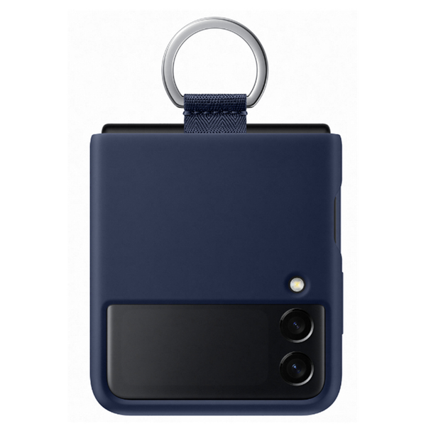 Samsung Galaxy Flip 3 Silicone Cover with Ring - Navy
