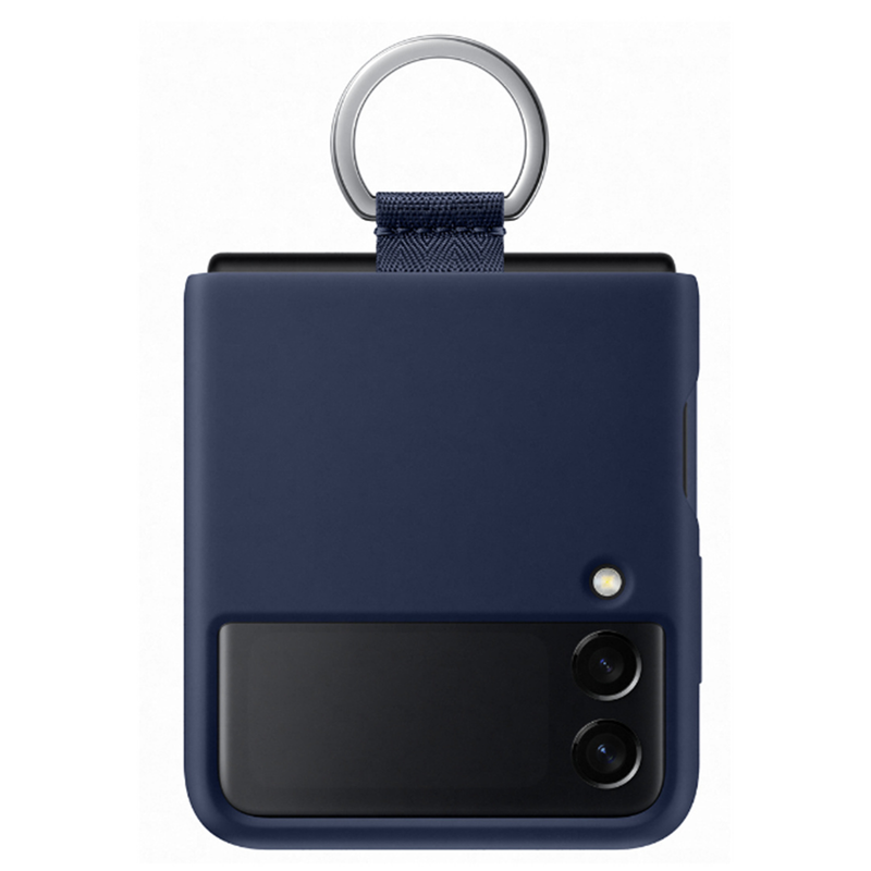 Samsung Galaxy Flip 3 Silicone Cover with Ring - Navy