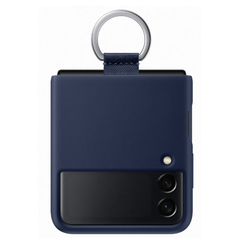 Samsung Galaxy Flip 3 Silicone Cover with Ring - Navy