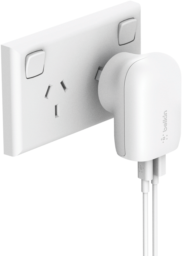 Belkin BOOST CHARGE Dual Wall Charger with PPS 37W - White