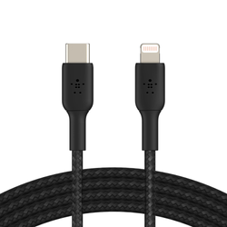 Belkin BOOST CHARGE Braided Lightning to USB-C Cable (1m) - Black