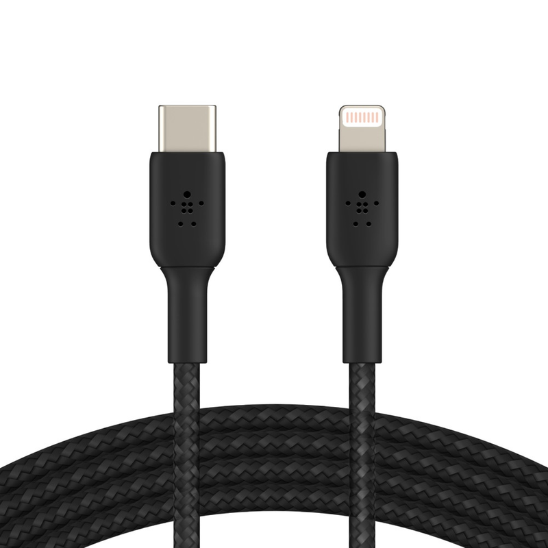 Belkin BOOST CHARGE Braided Lightning to USB-C Cable (1m) - Black