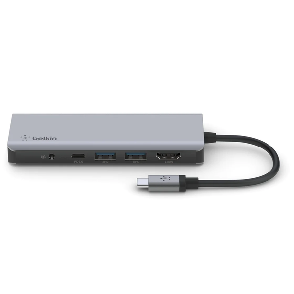 Belkin Connect USB-C 7-in-1 Multiport Hub / Dock - Grey