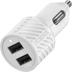 OtterBox Lightning to USB-A Car Charging Kit - 24W - White