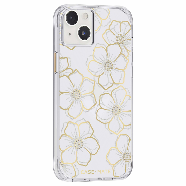 Case-Mate Floral Gems Case For Apple iPhone 14 Plus - Gold