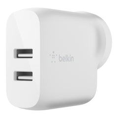 Belkin BOOST CHARGE Dual USB-A Wall Charger 24W - White