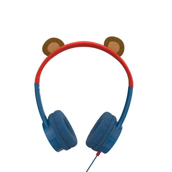 iFrogz Little Rockerz Costume Bear Headphones - Blue/Red