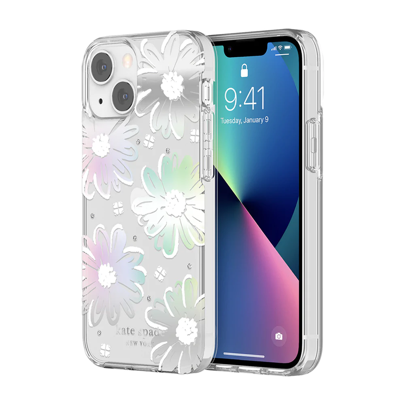 KSNY Protective HS Case For iPhone 13 mini - Daisy Iridescent Foil