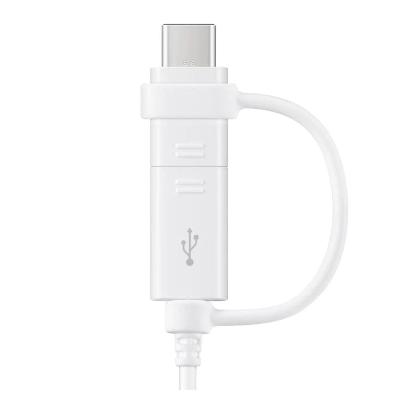 Samsung Data Cable Combo (Micro USB And Type C) - White
