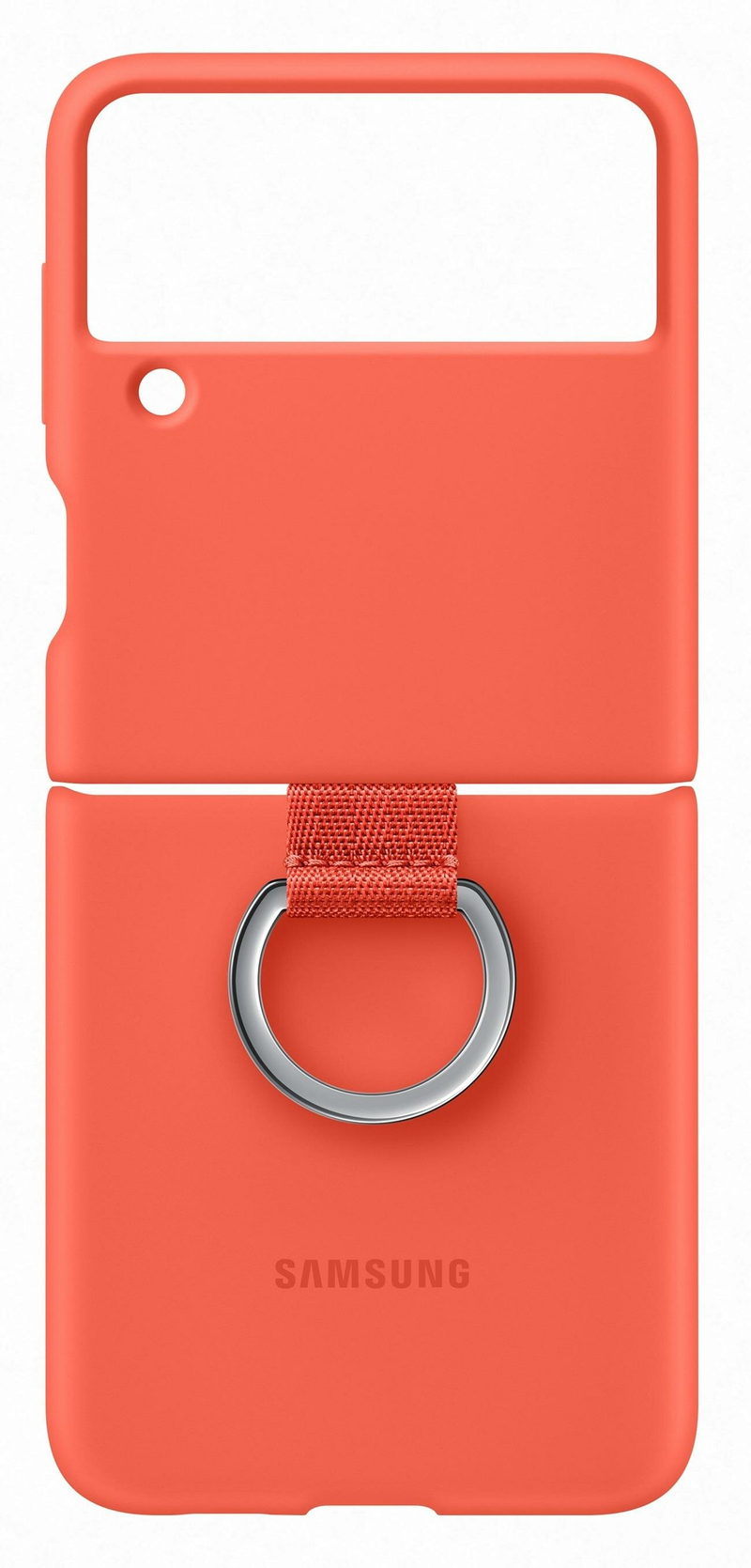 Samsung Galaxy Z Flip 3 Silicone Cover with Ring - Coral