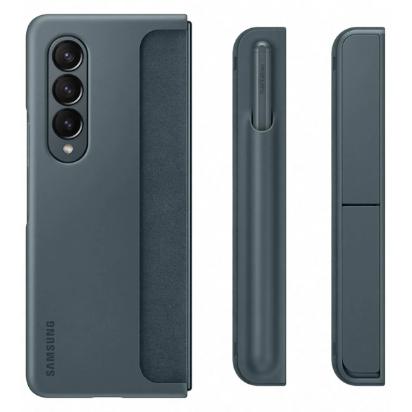 Samsung Standing Cover with Pen For Galaxy Z Fold4 - Grey/Green